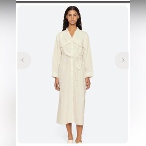 Sea New York Karina Oversized Maxi Dress Ivory Cream Cotton Womens XS